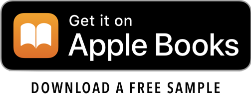 Promotional Apple Books banner with orange Books icon and the text 'Get it on Apple Books' and 'DOWNLOAD A FREE SAMPLE'.